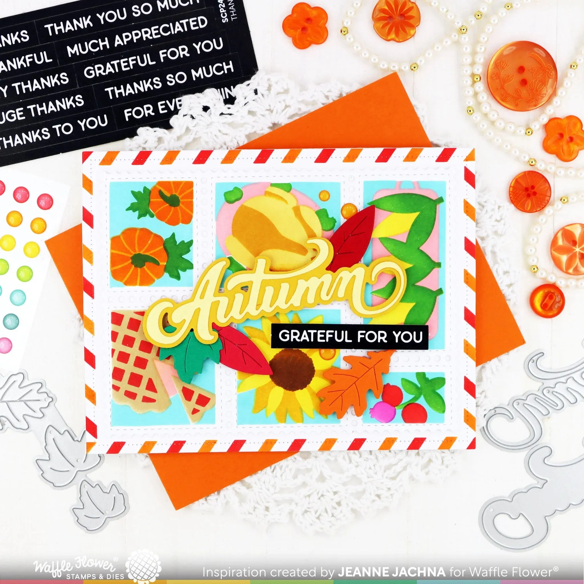 Postage Collage Harvest Stencil