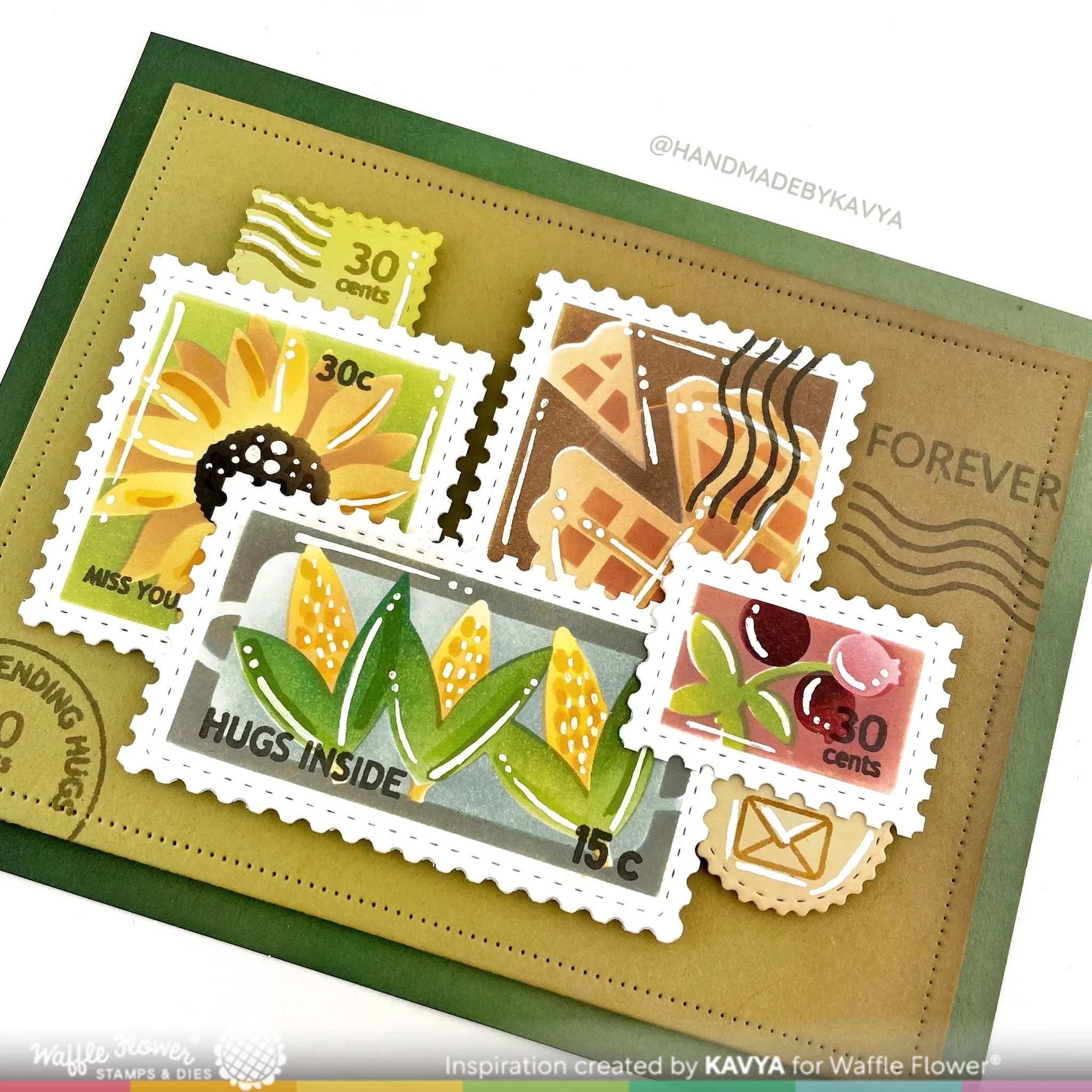 Postage Collage Harvest Stencil