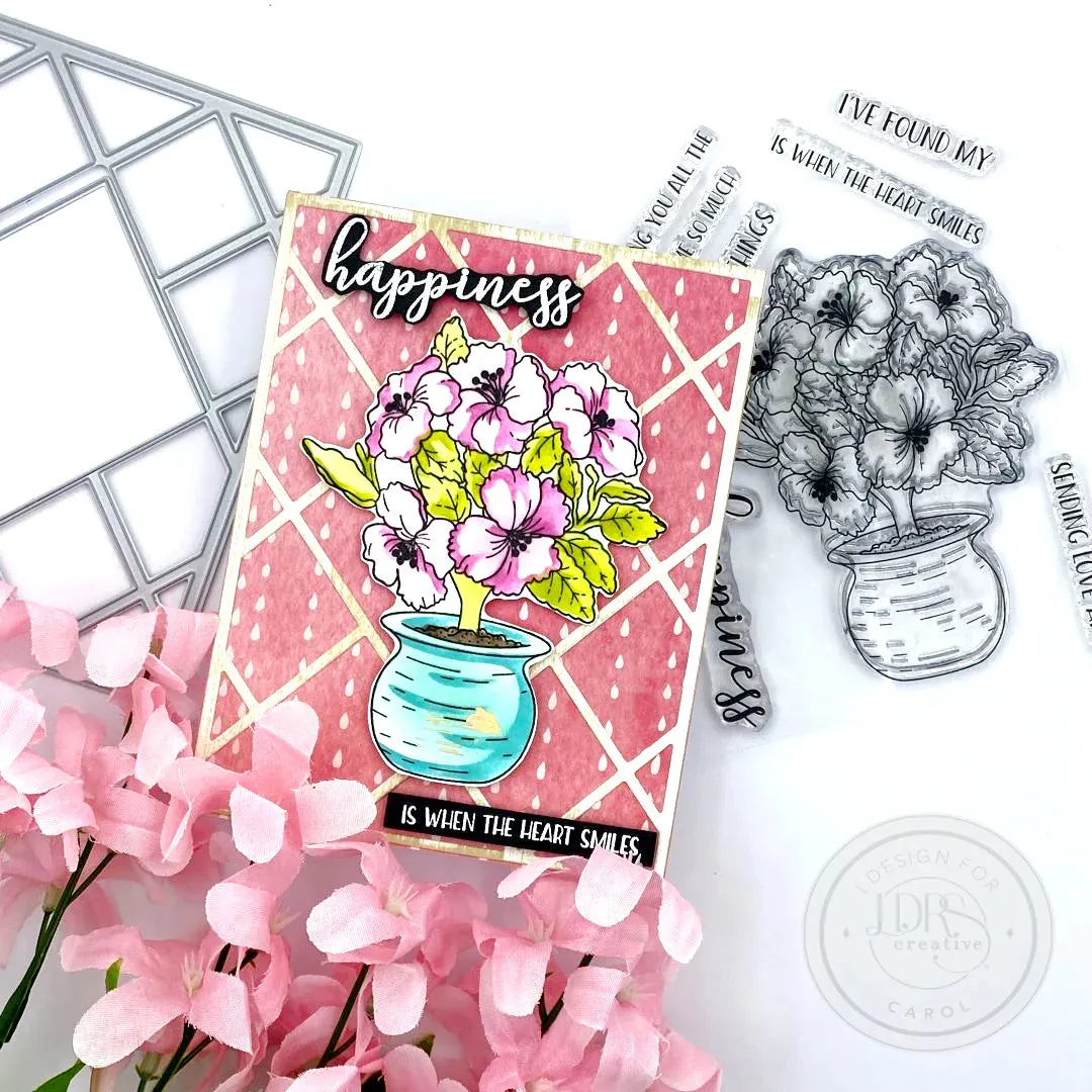 Potted Hibiscus Stamps and Layering Stencils Bundle
