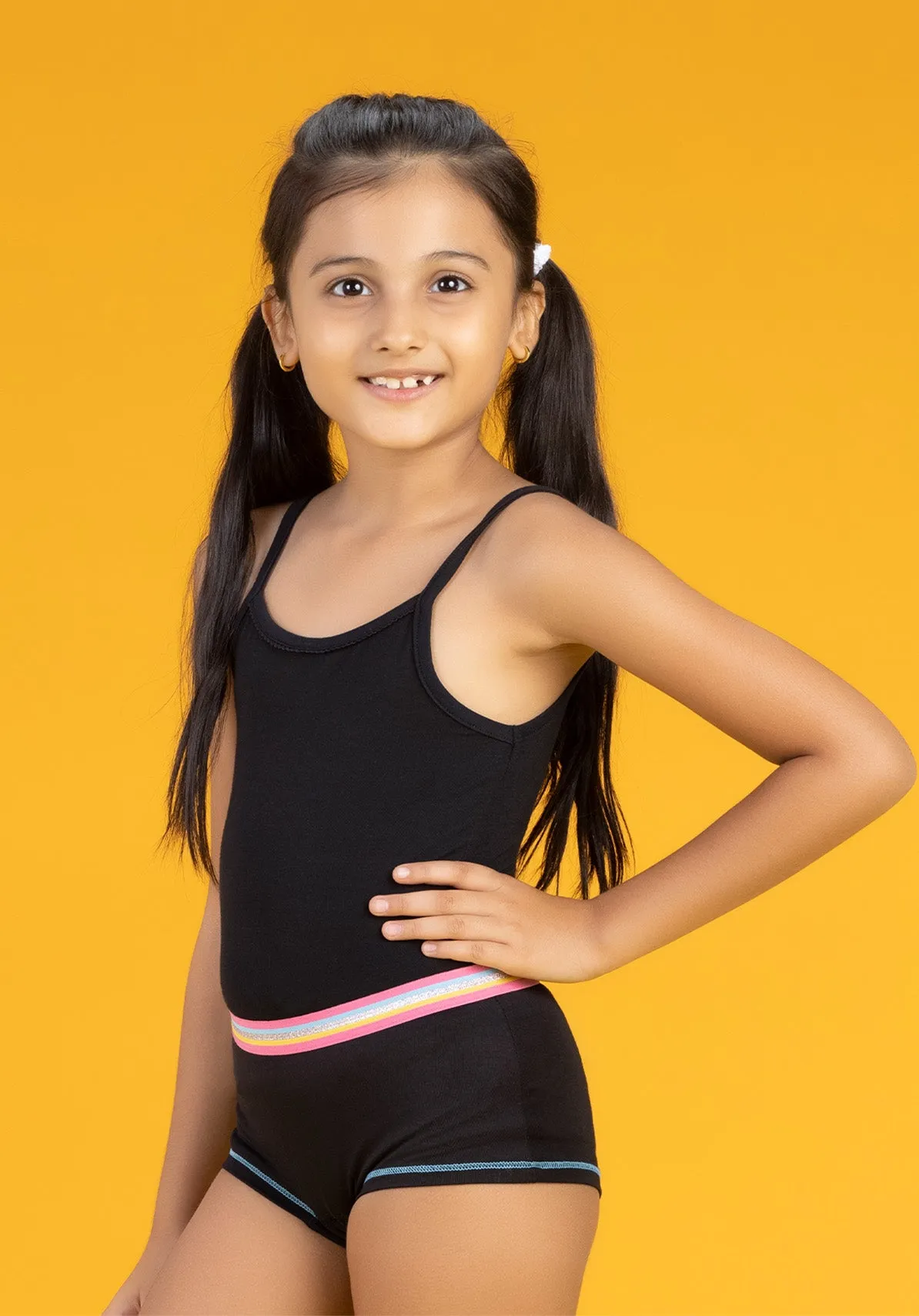 Primary Girls Boyshorts Black Tencel Modal