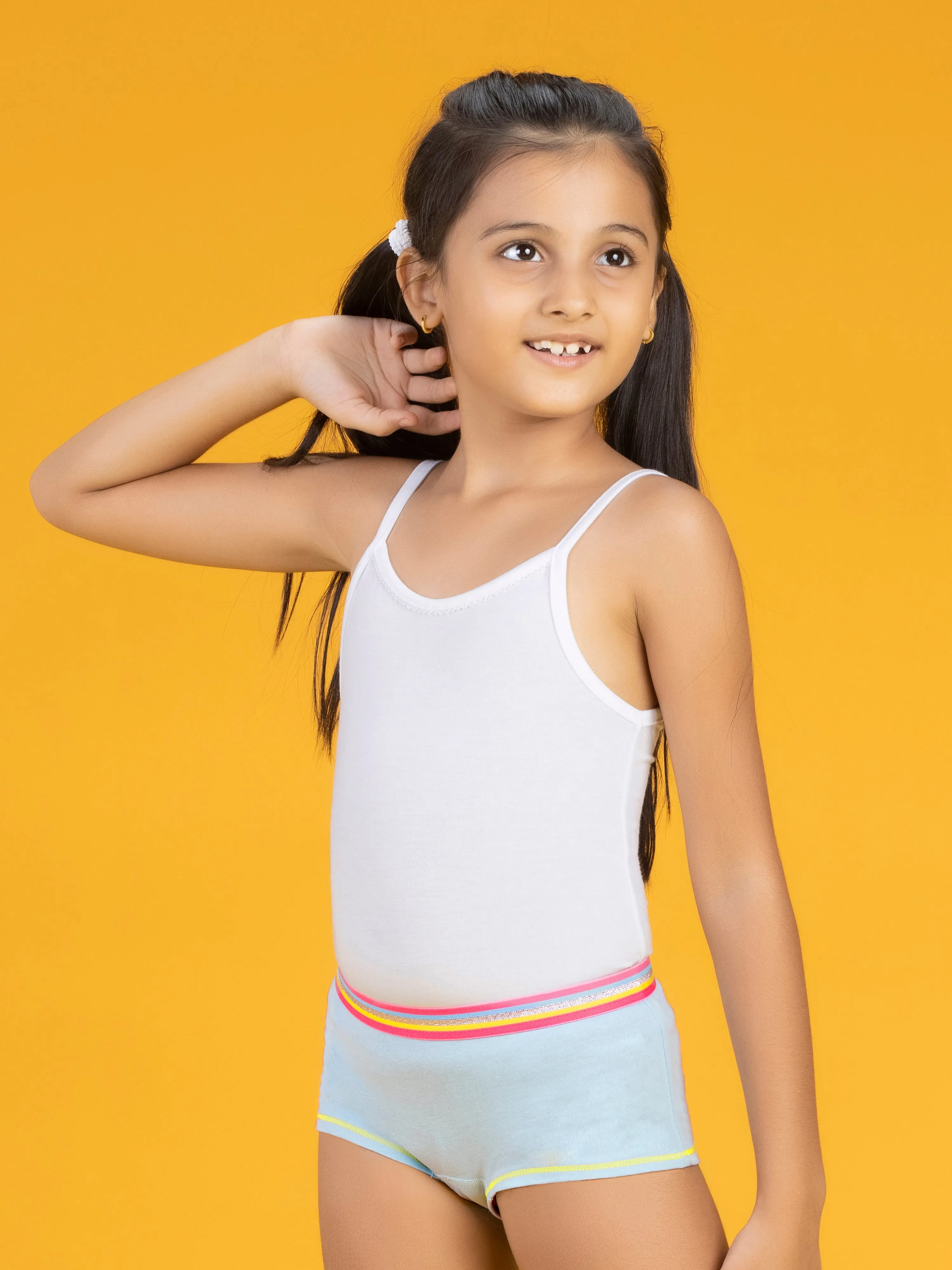 Primary Girls Boyshorts Blue Tencel Modal