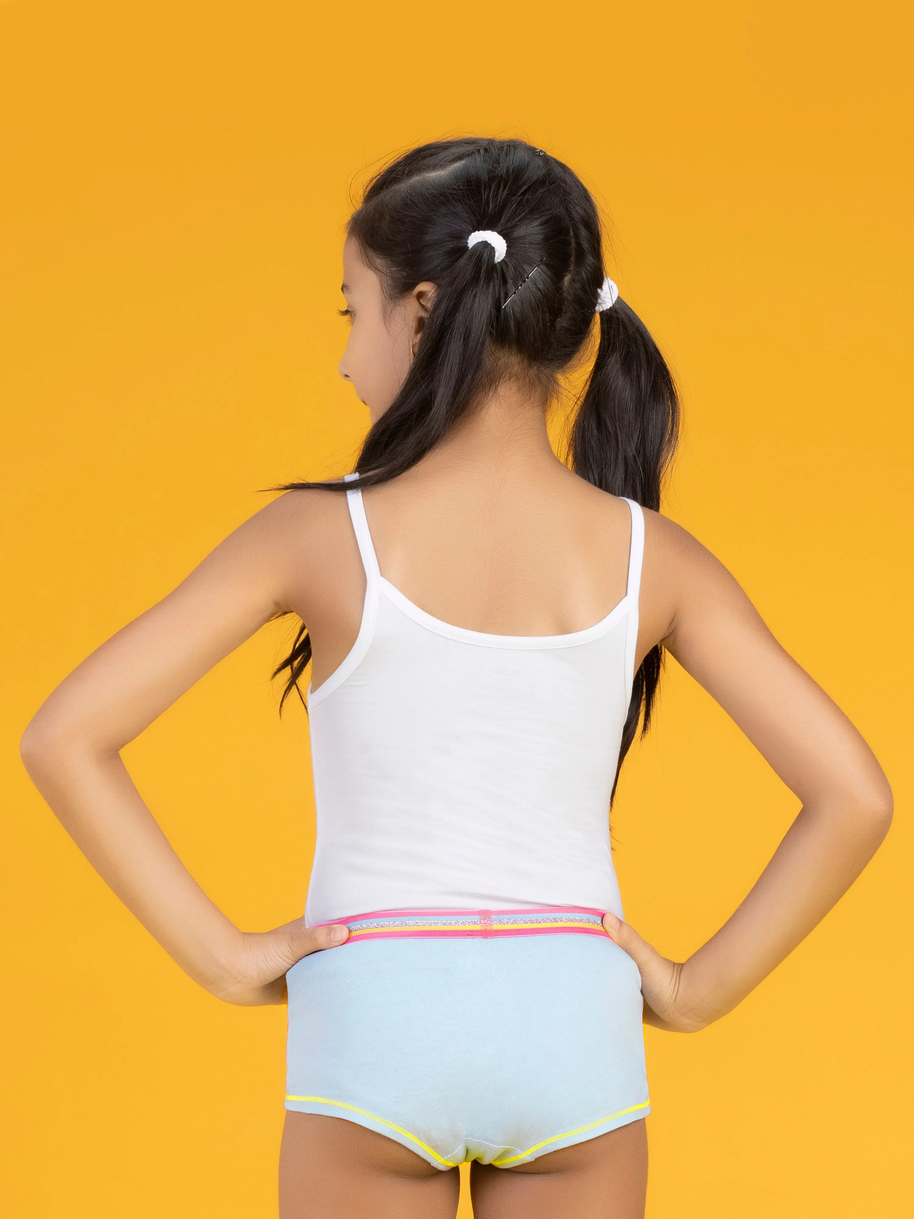 Primary Girls Boyshorts Blue Tencel Modal