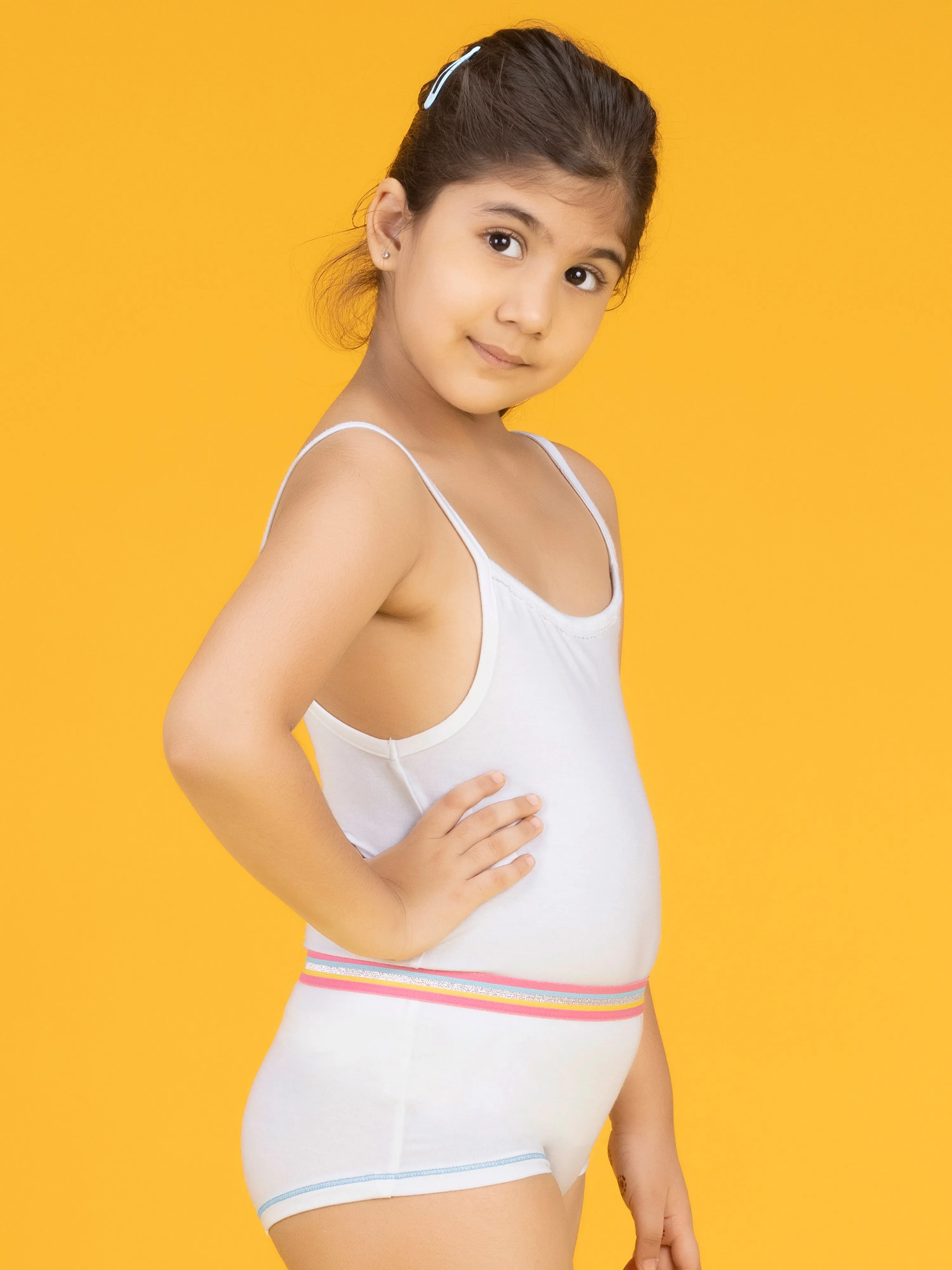 Primary Girls Boyshorts White Tencel Modal