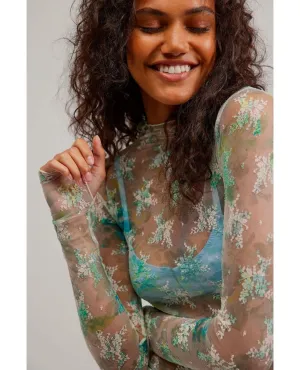 Printed Lady Lux Layering Top Tea