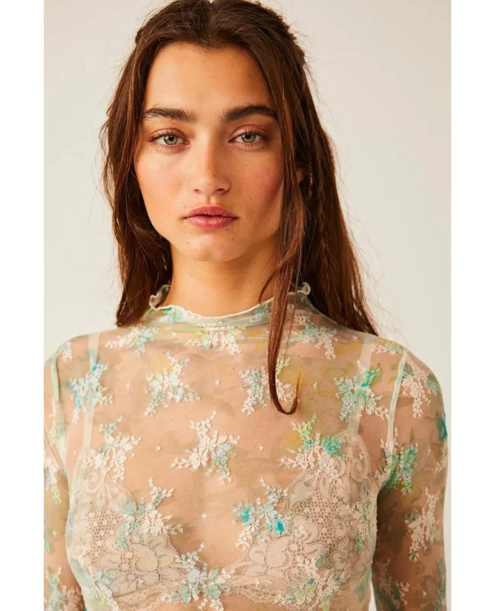 Printed Lady Lux Layering Top Tea