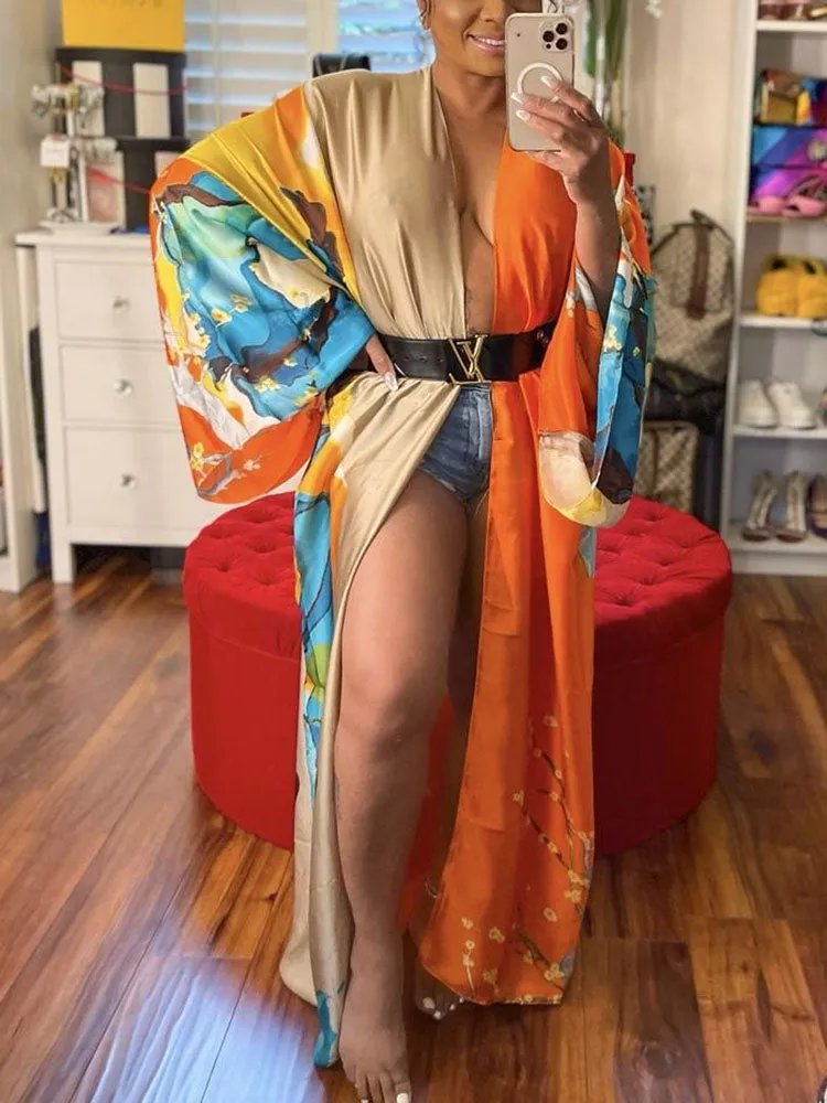 Printed One Graceful Shoulder Dress