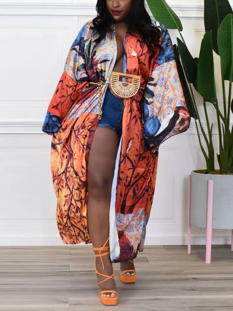 Printed One Graceful Shoulder Dress