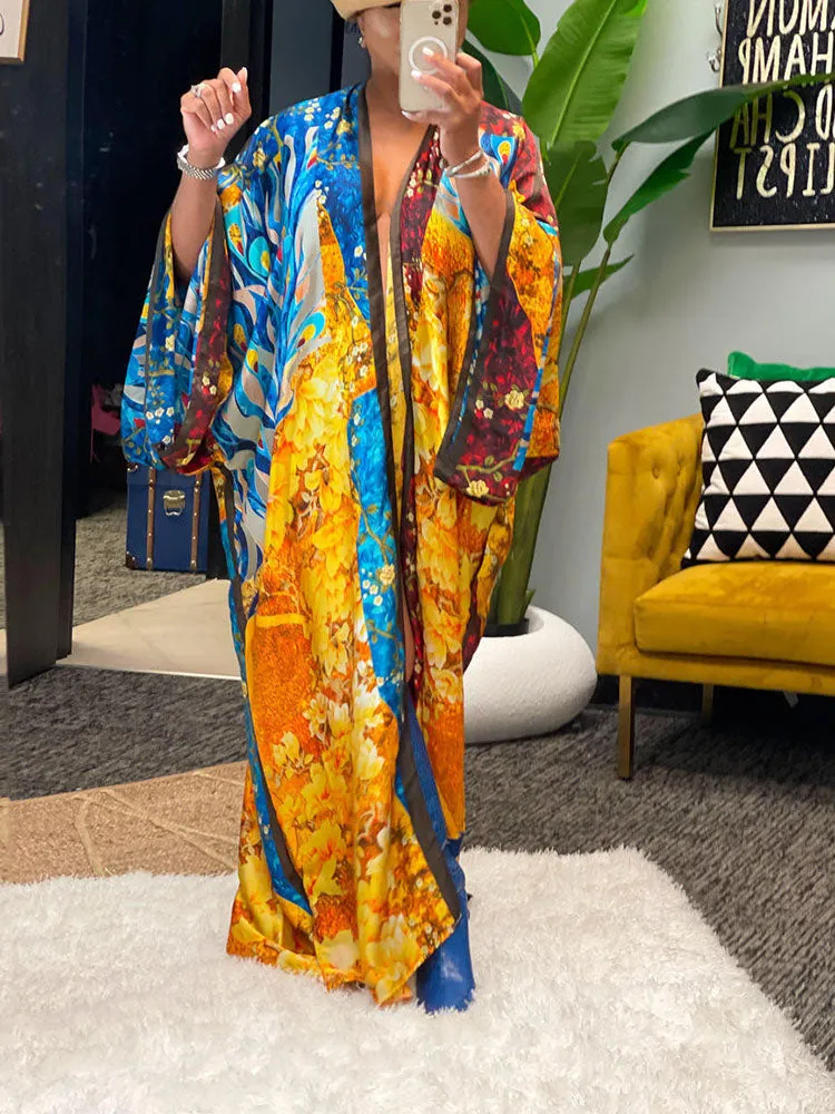 Printed One Graceful Shoulder Dress