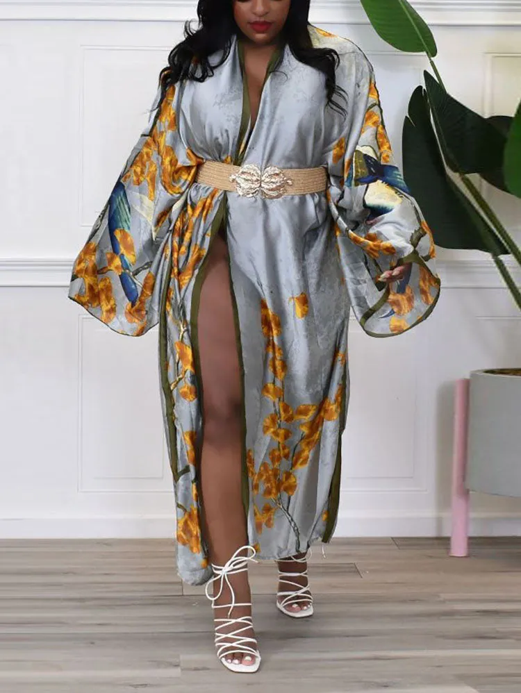 Printed One Graceful Shoulder Dress