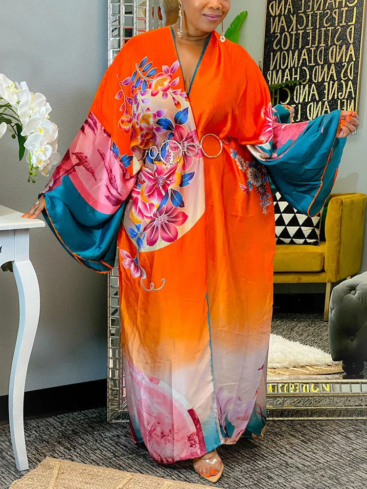 Printed One Graceful Shoulder Dress