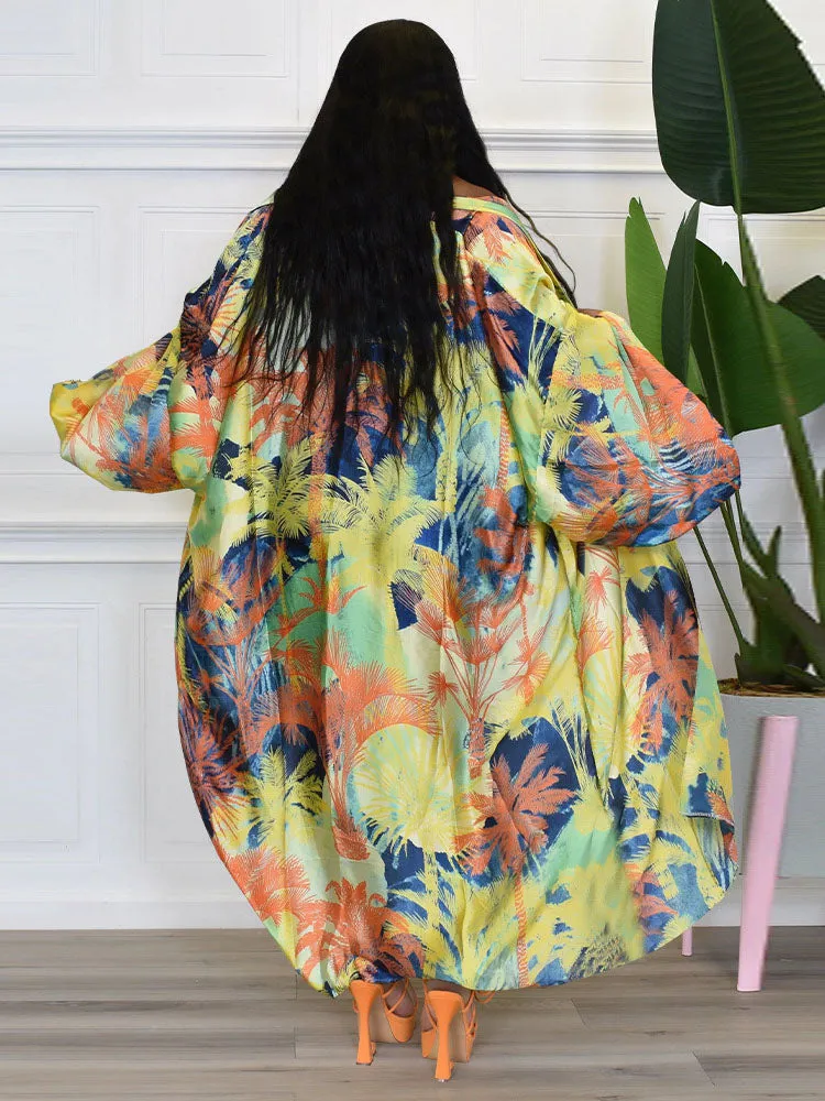 Printed One Graceful Shoulder Dress