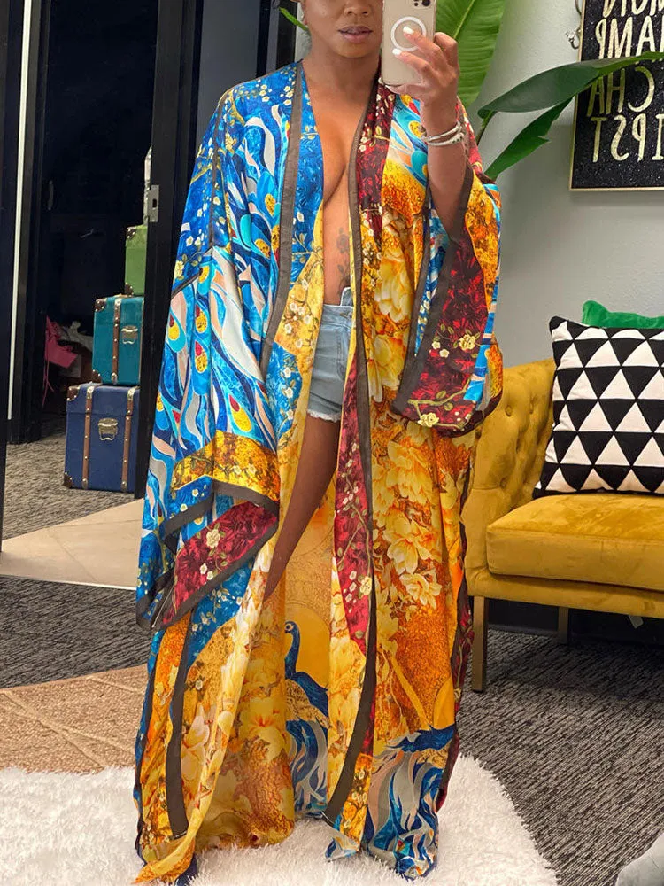 Printed One Graceful Shoulder Dress
