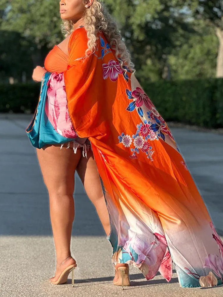 Printed One Graceful Shoulder Dress