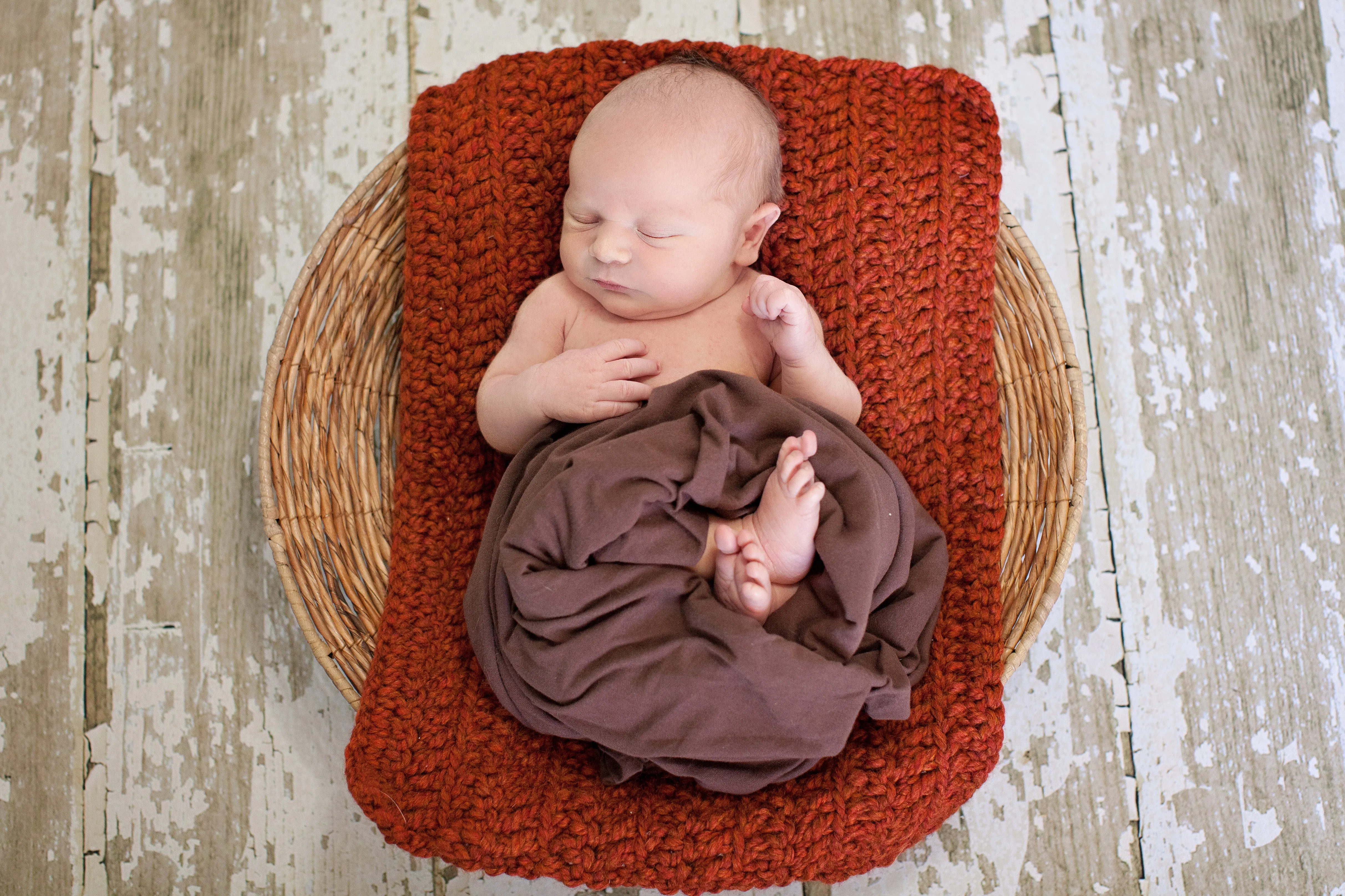 Pumpkin spice newborn baby layering bump blanket
