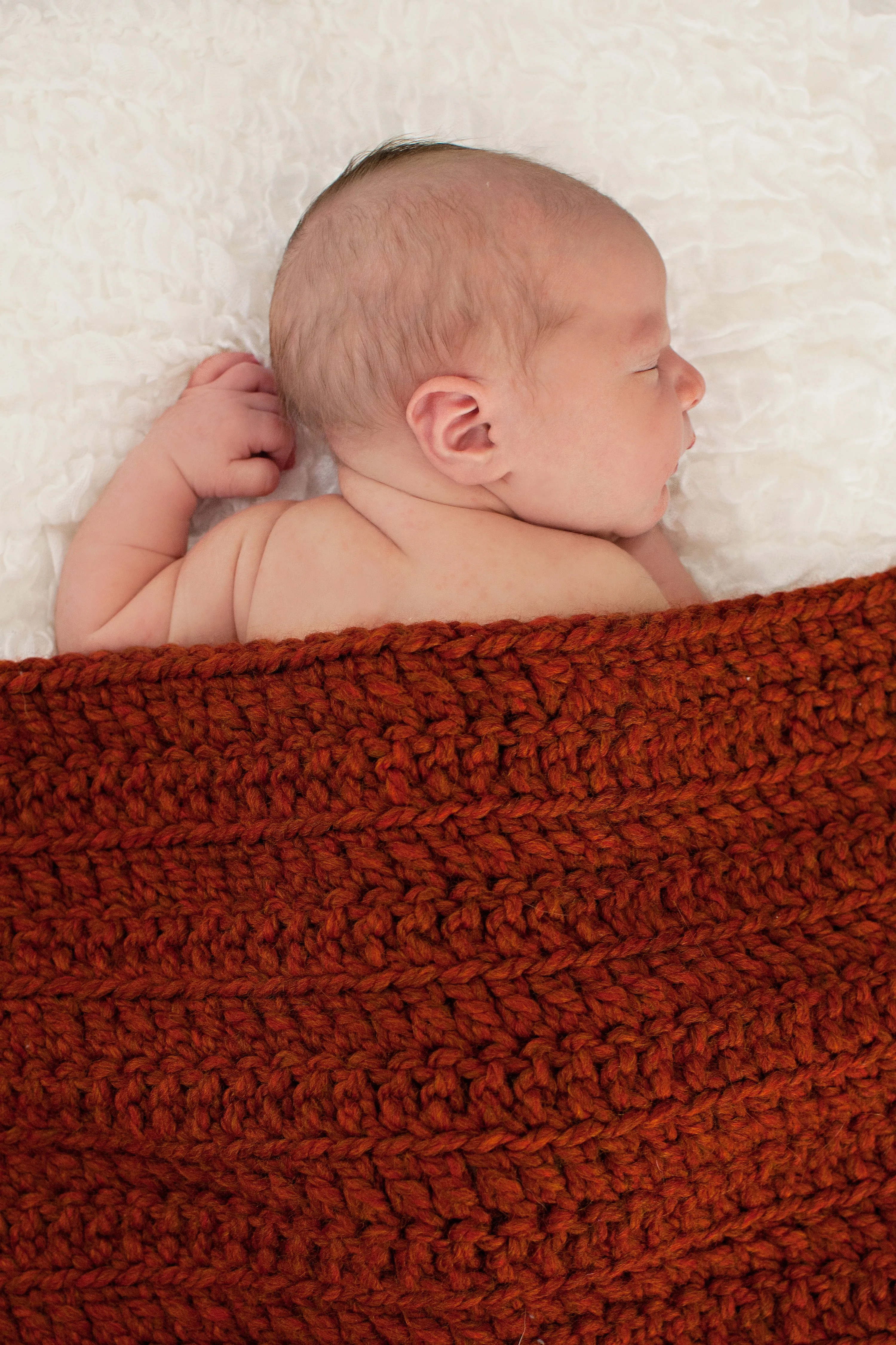 Pumpkin spice newborn baby layering bump blanket