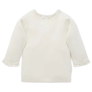 Purebaby Pointelle Rib Layering Top - Cloud Melange