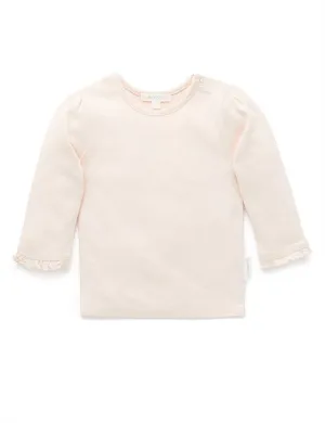 Purebaby Pointelle Rib Layering Top - Peach