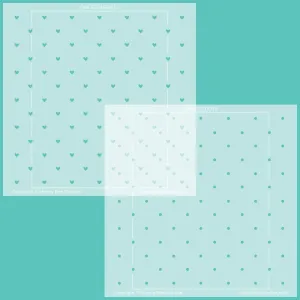 Quilted Hearts & Dots Set of 2 Stencils