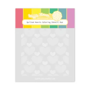 Quilted Hearts Coloring Stencil