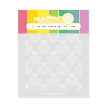 Quilted Hearts Coloring Stencil