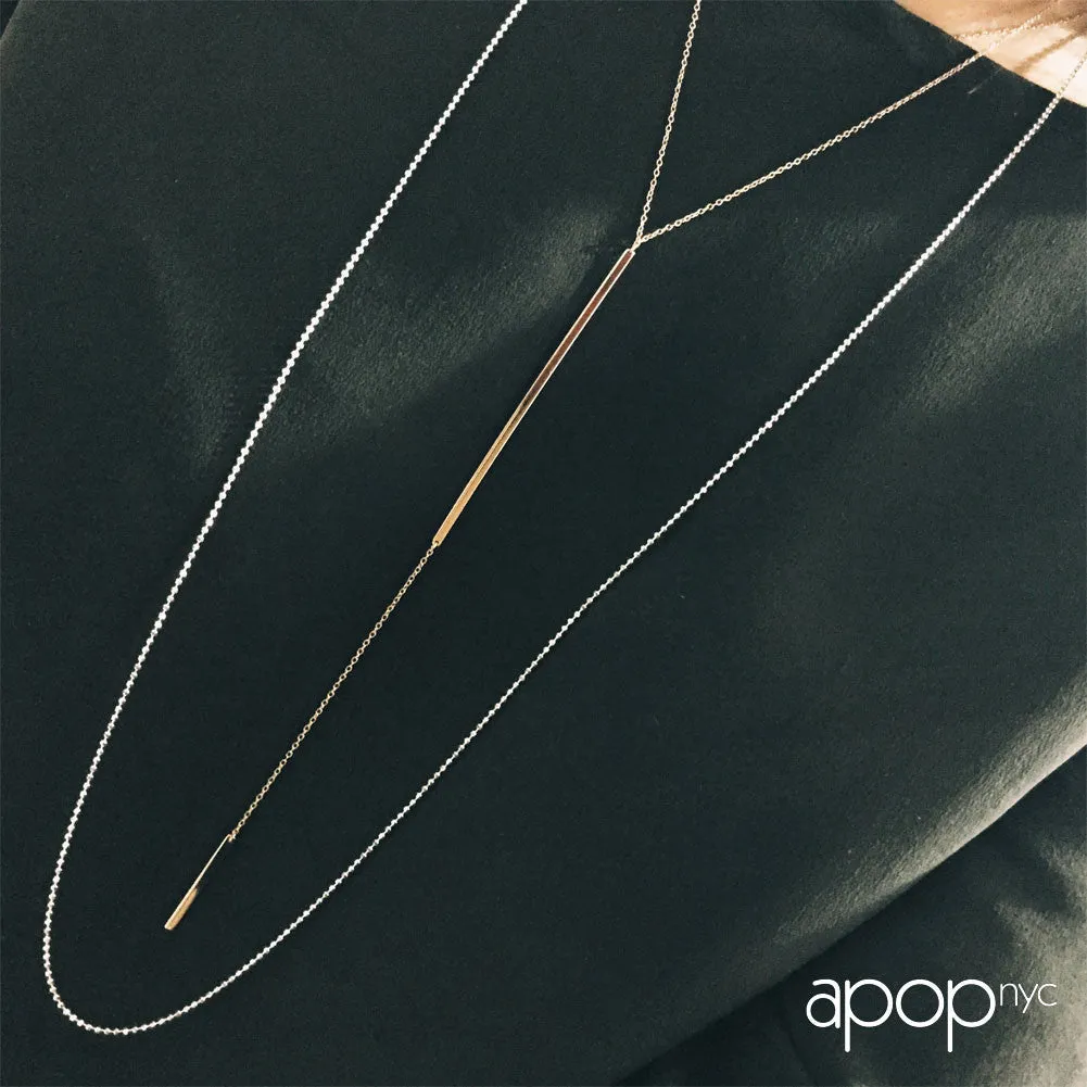 "Dots" Sterling Silver Beaded Layering Necklace