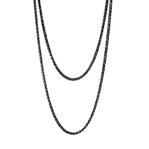 "Whitney" Two-Tone Blackened Sterling Silver Chain Necklace 30 inch