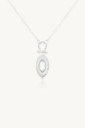 Radiance Moonstone Silver Necklace