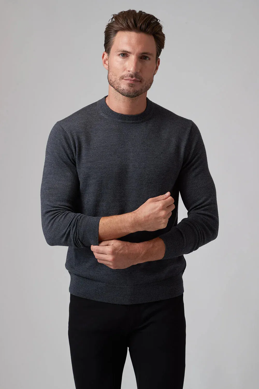 Raffi Alfie Crew in Charcoal