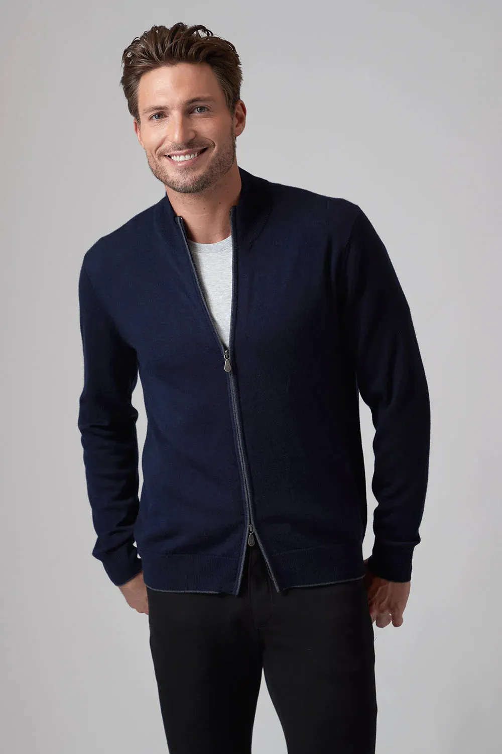 Raffi Matteo L/S Full Zip in Navy