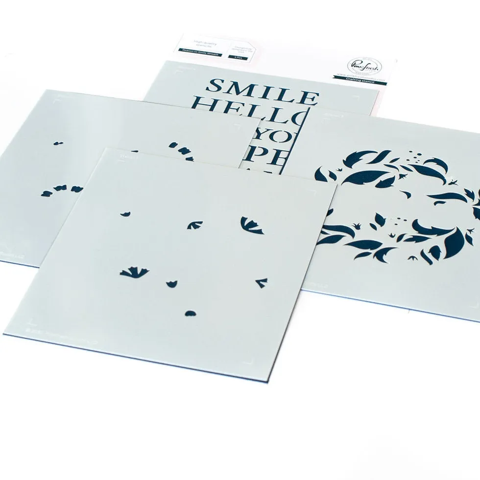 Reason to Smile Wreath layering stencil set
