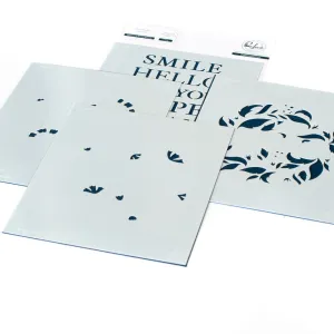 Reason to Smile Wreath layering stencil set