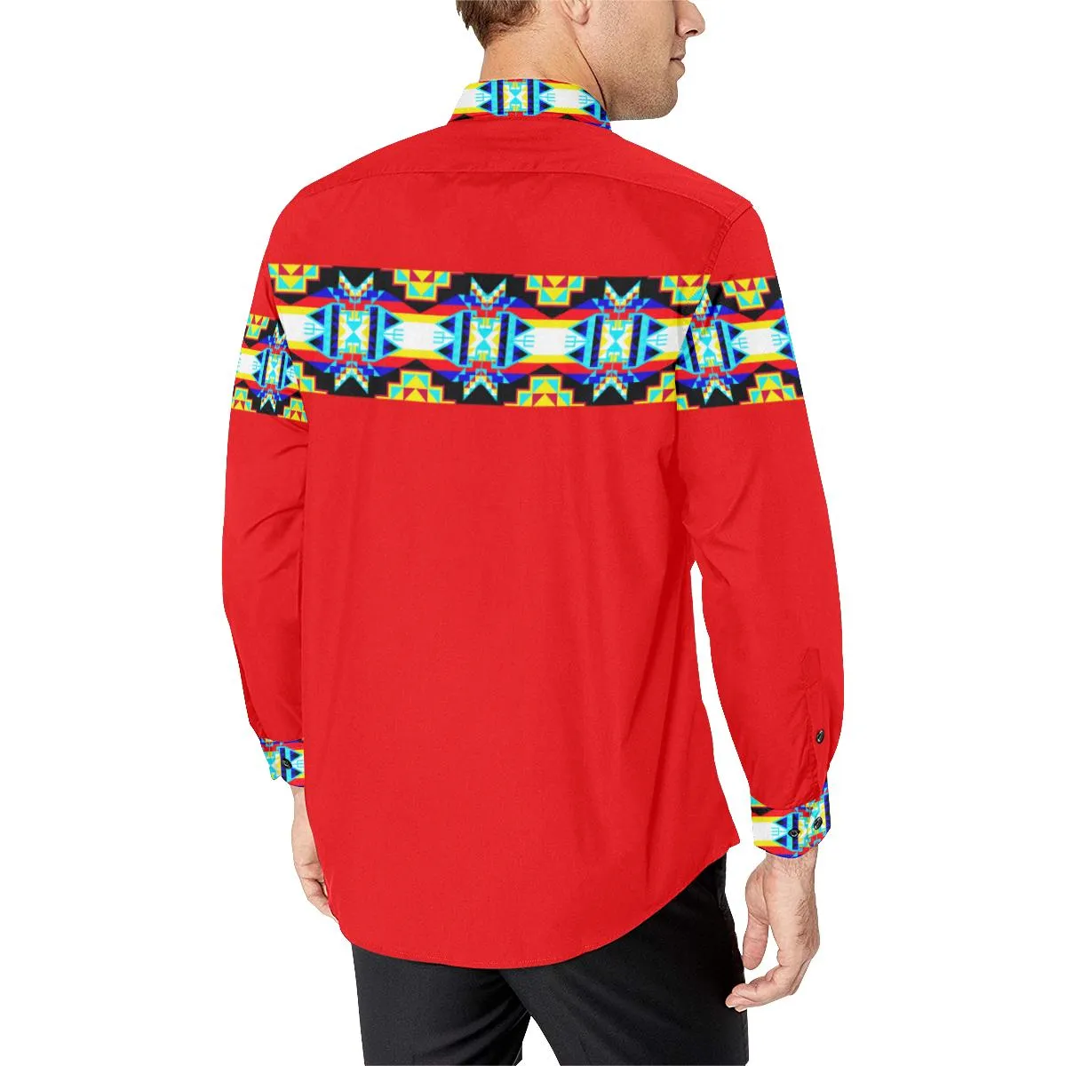 Red II Blanket Strip I Dress Shirt