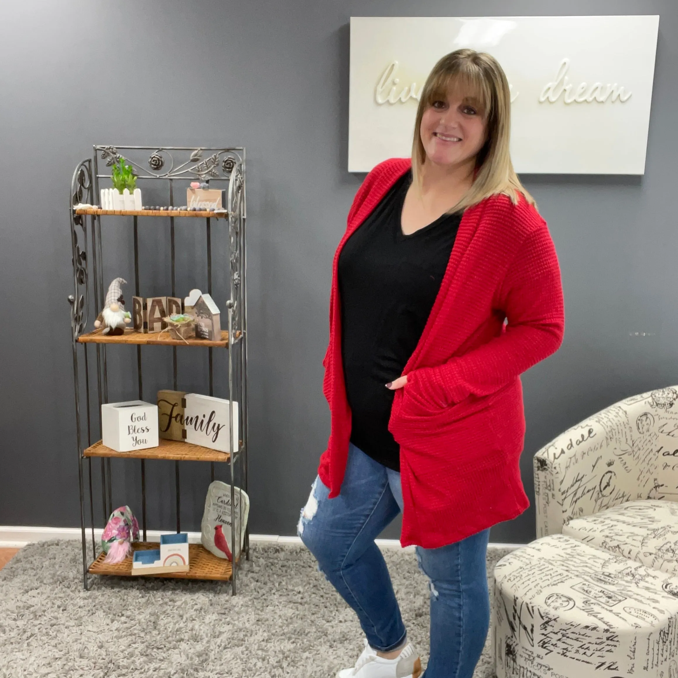 Red Lola Cardigan