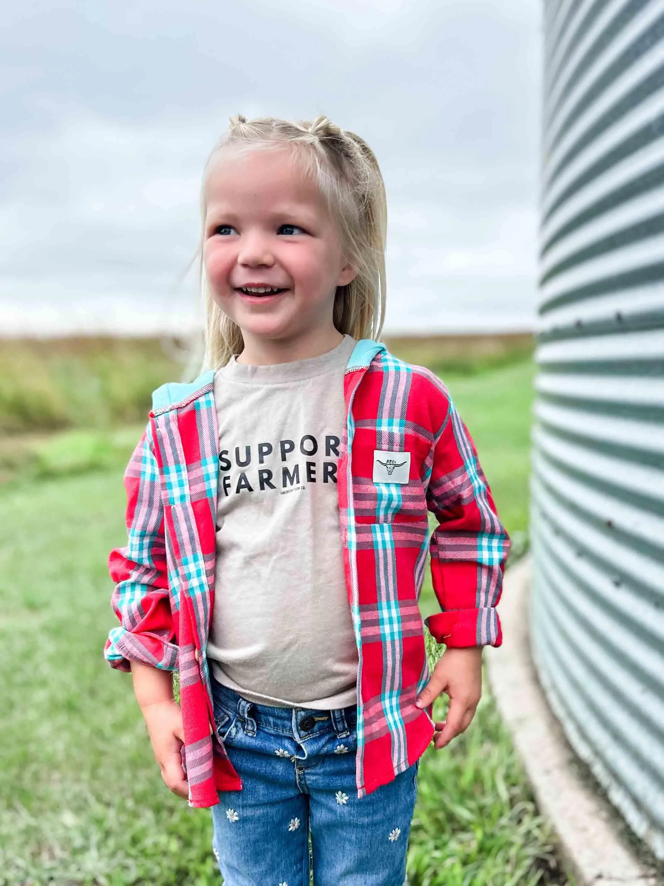 Red Plaid Hooded Flannel Shirt - Baby/Youth