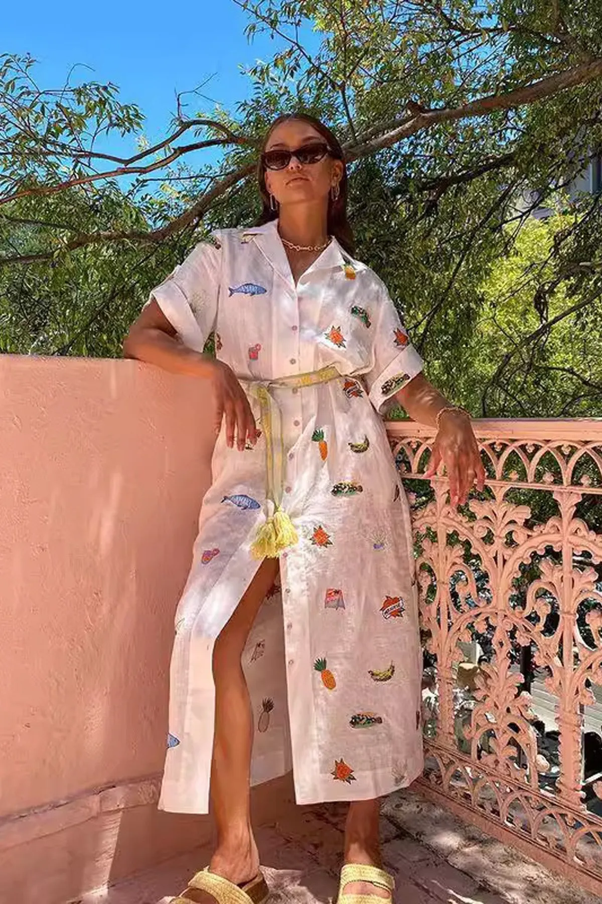 Reel It In Shirt Maxi Dress