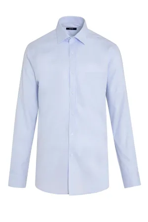 Regular Fit Long Sleeve Cotton Light Blue Dress Shirt