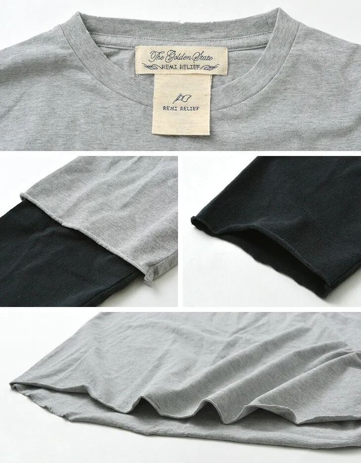 REMI RELIEF / Jersey Grunge 7/10 Sleeve T-Shirt