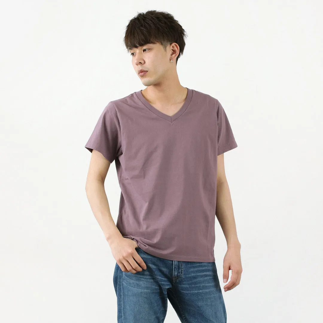 REMI RELIEF / LW processed V-neck T-shirt