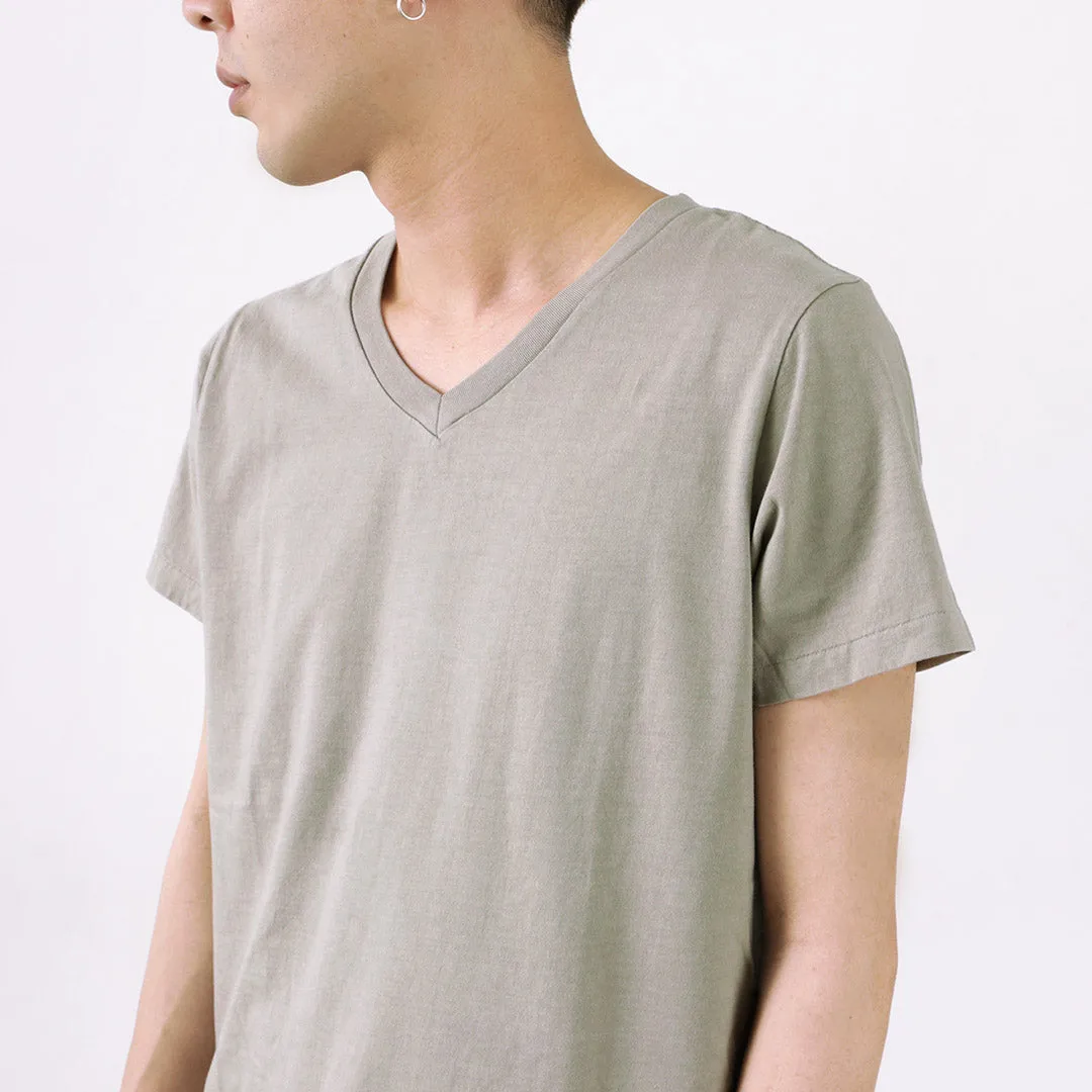 REMI RELIEF / LW processed V-neck T-shirt
