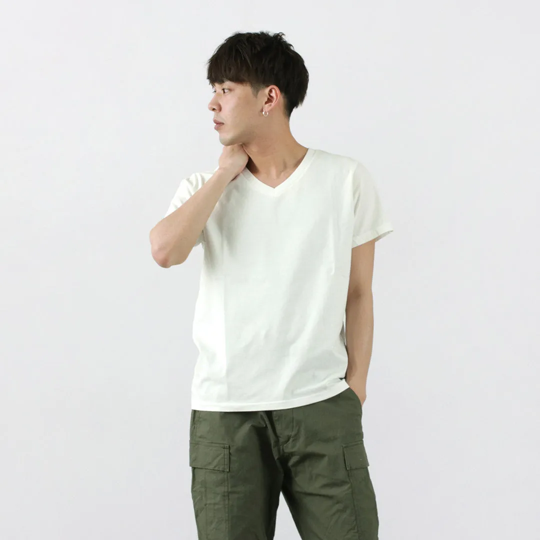 REMI RELIEF / LW processed V-neck T-shirt