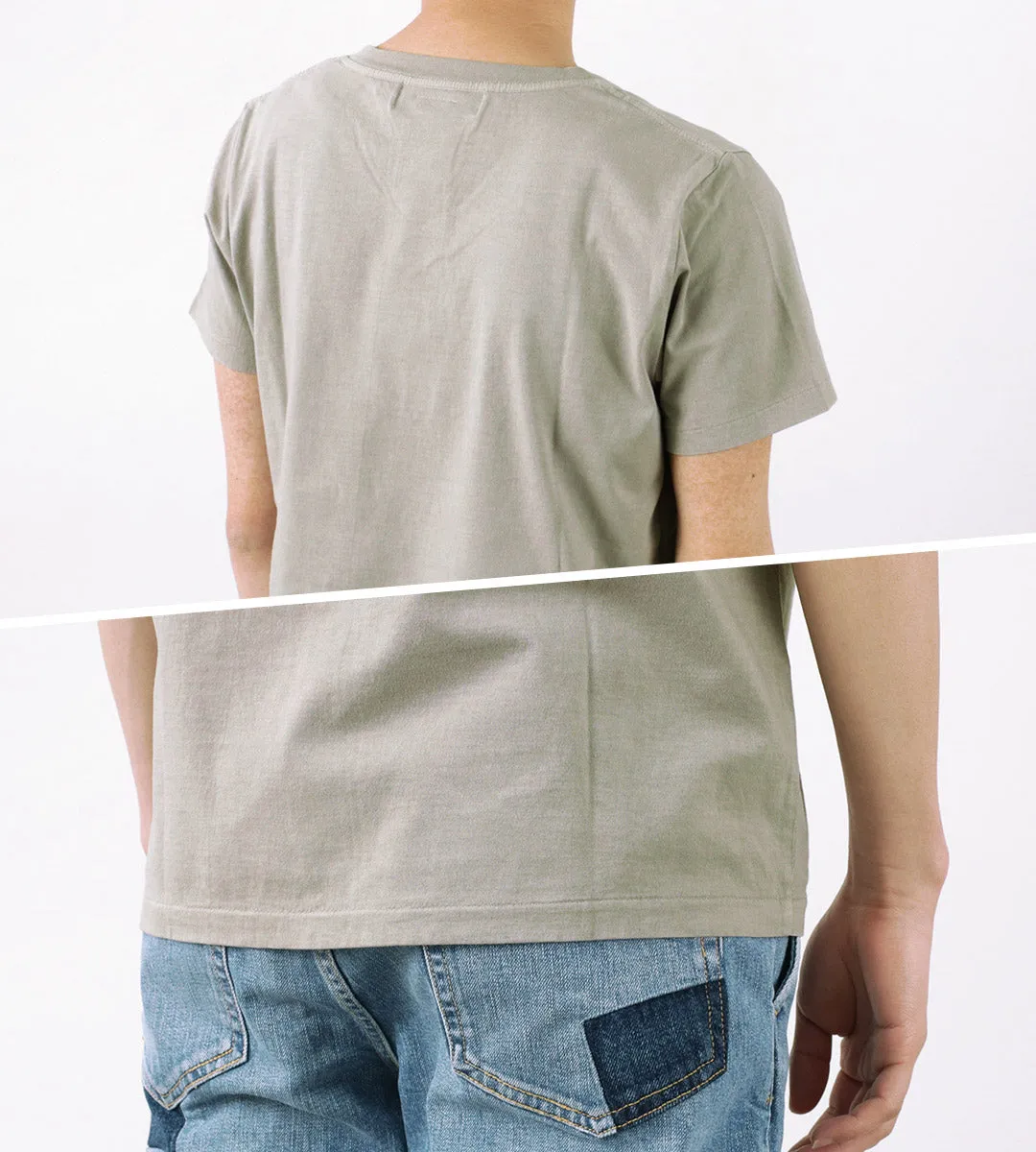 REMI RELIEF / LW processed V-neck T-shirt