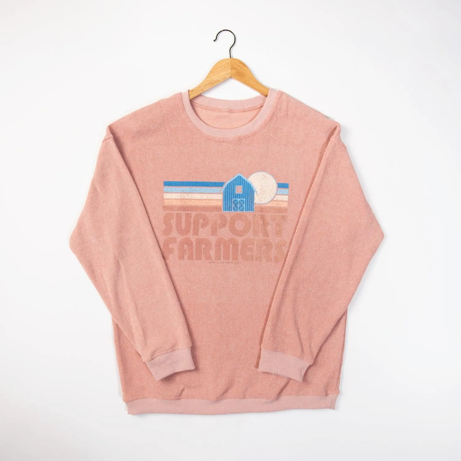 Retro Support Farmer's Mauve Corded Crew