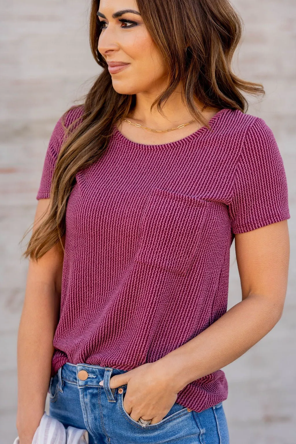 Ribbed Pocket Tee
