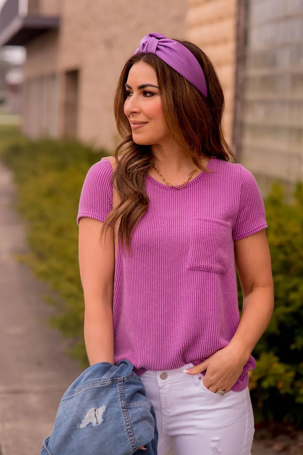 Ribbed Pocket Tee