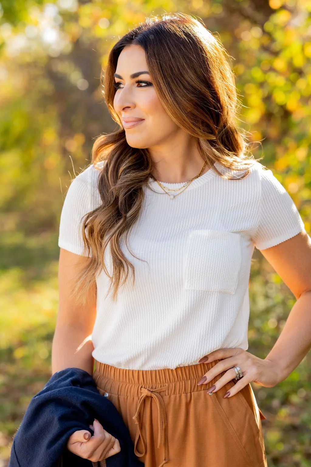Ribbed Pocket Tee