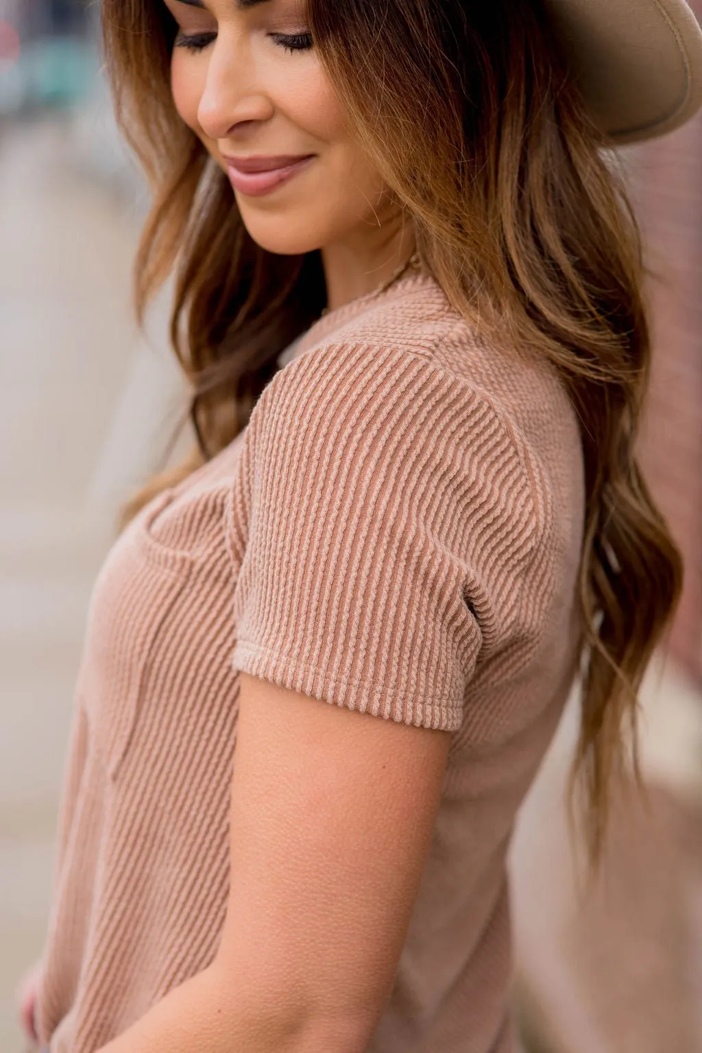 Ribbed Pocket Tee