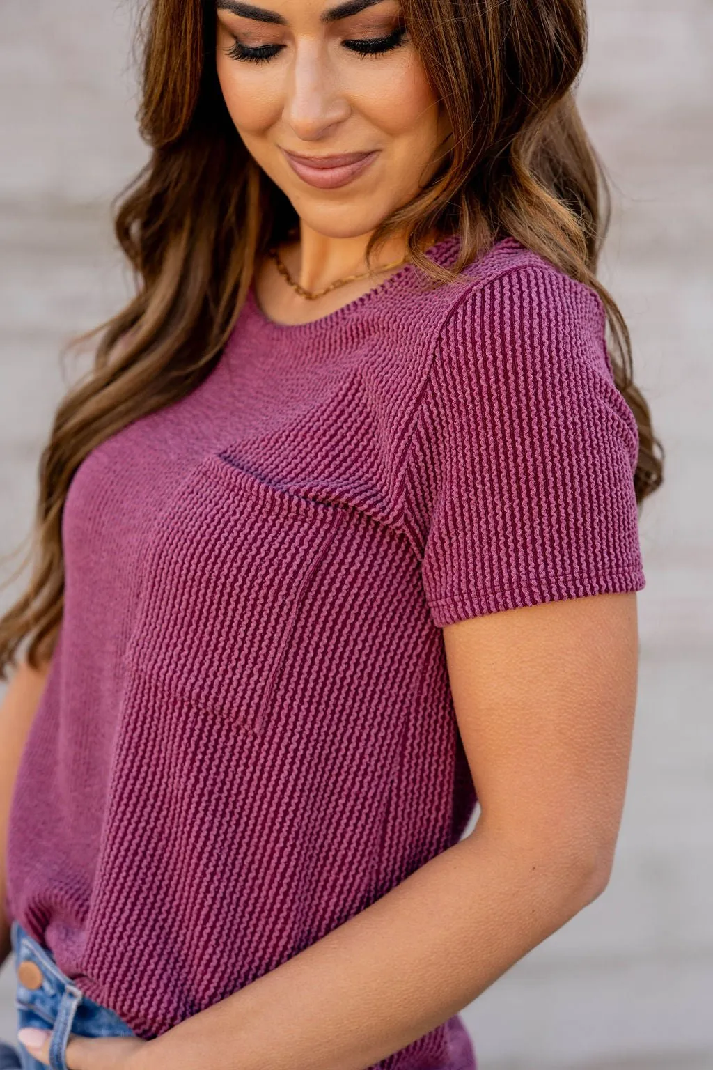 Ribbed Pocket Tee