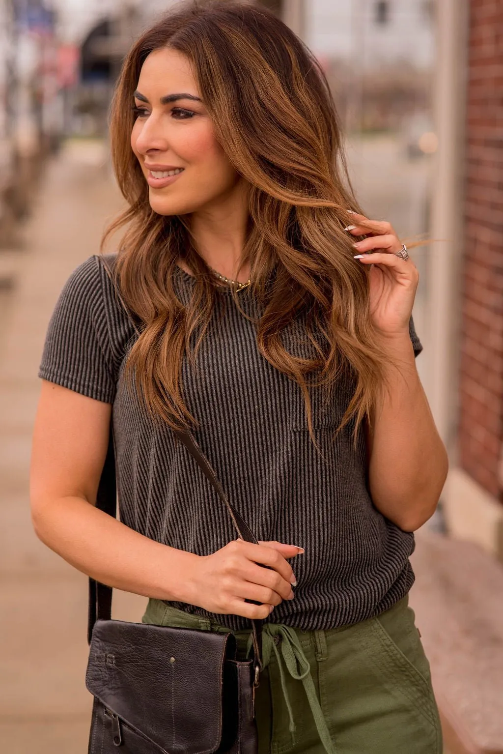 Ribbed Pocket Tee