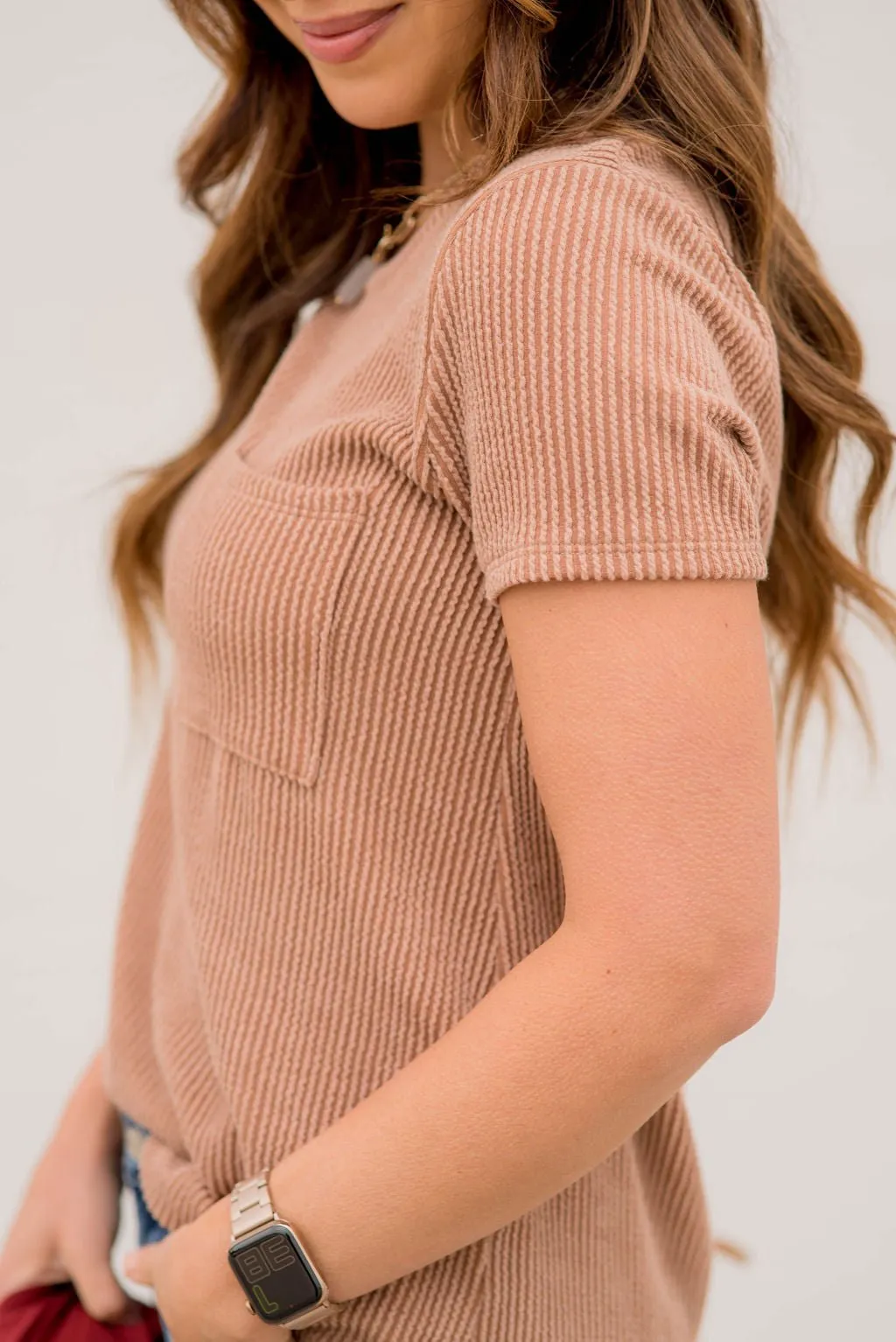 Ribbed Pocket Tee