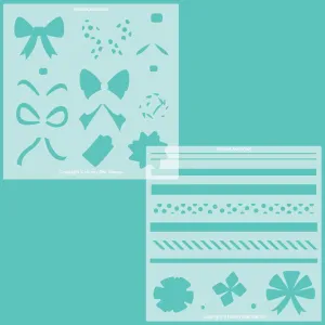 Ribbons and Bows - Set of 2 Stencils